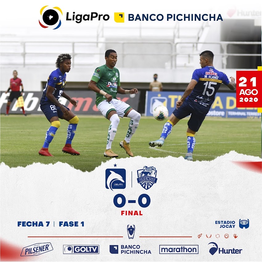 FECHA 7 - L igaPro - Delfín empató 0-0 con Orense en Manta