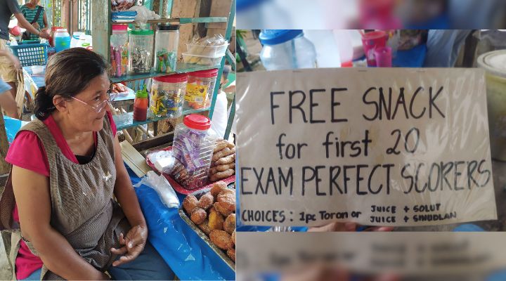Nanay Livy treats the first 20 students who got a perfect exam score