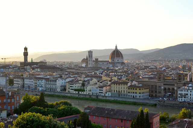 atardecer desde piazza micheangelo florencia italia