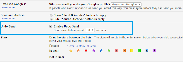 Undo Send Gmail