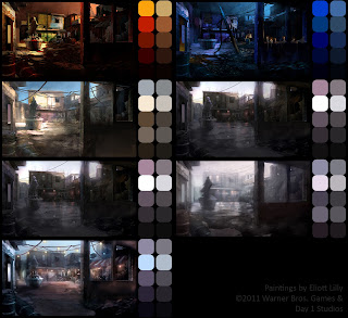 Color Studies and Explorations on Favela Courtyard