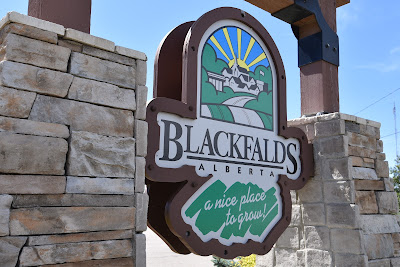 Blackfalds Alberta town sign.