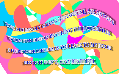 Stay Beautiful - Taylor Swift Song Lyric Quote in Text Image