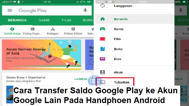 Cara Transfer Saldo Google Play ke Akun Google Lain