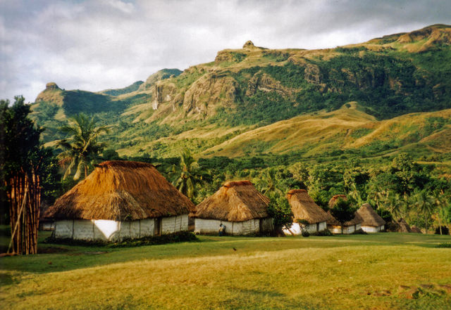 Huts in the village of Navala in the Nausori Highlands