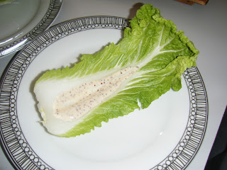 filled lettuce leaves