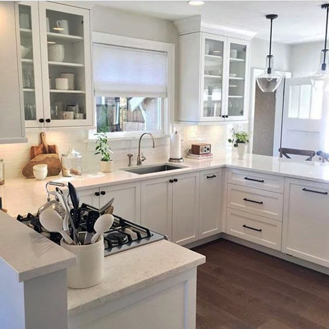 white kitchen cabinet with white countertop ideas