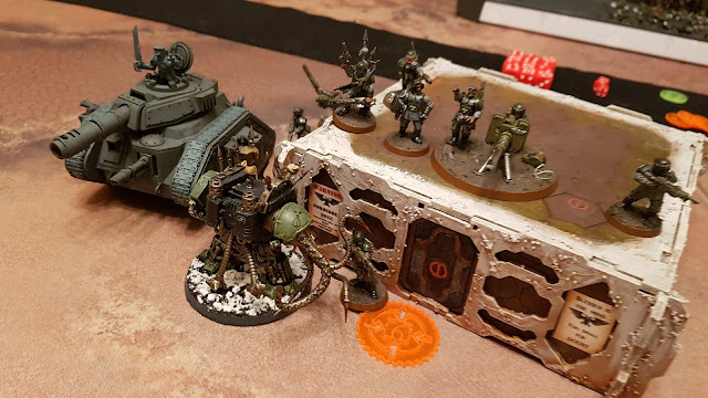 Warhammer 40k battle report - Eternal War -  Crusade - 500 points - Imperial Guard vs Chaos Space Marines - The Purge