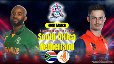 World Cup T20 NED vs RSA 40th Today’s Match Prediction ball by ball