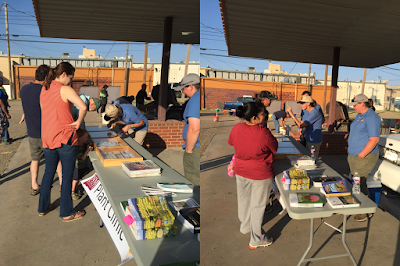 A composite photo with pictures of people at the plant clinic in Portales, NM in 2015