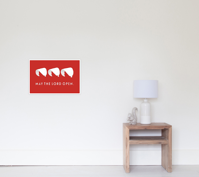 May the Lord Open - Handmaid silhouette print