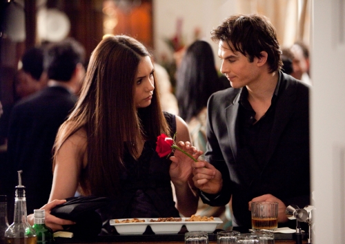 Vampire Diaries Damon And Elena Kissing. Vampire Diaries Damon And