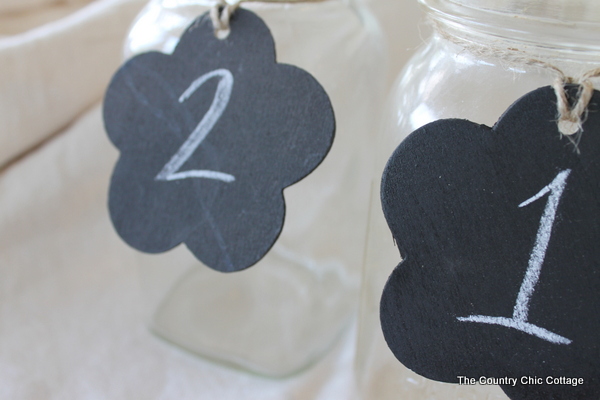 Chalkboard Tag Wedding Reception Table Numbers