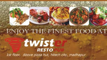 25% off in Twister Resto Pub at Hyderabad