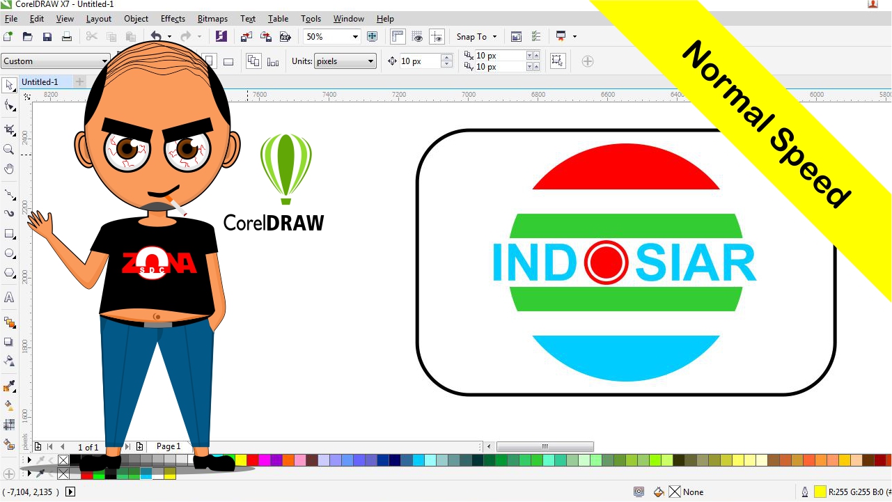 Cara Membuat Logo INDOSIAR dengan Corel Draw X7 Belajar 