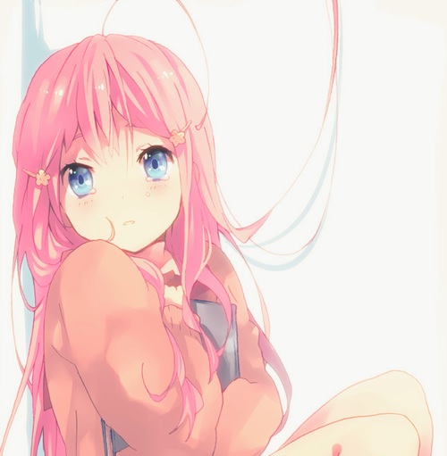 kawaii pink anime girl