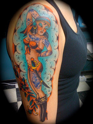 pirate girl tattoo