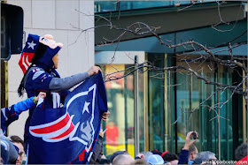 Aficionados en el Desfile de los Patriots por la Celebración de la Super Bowl LIII