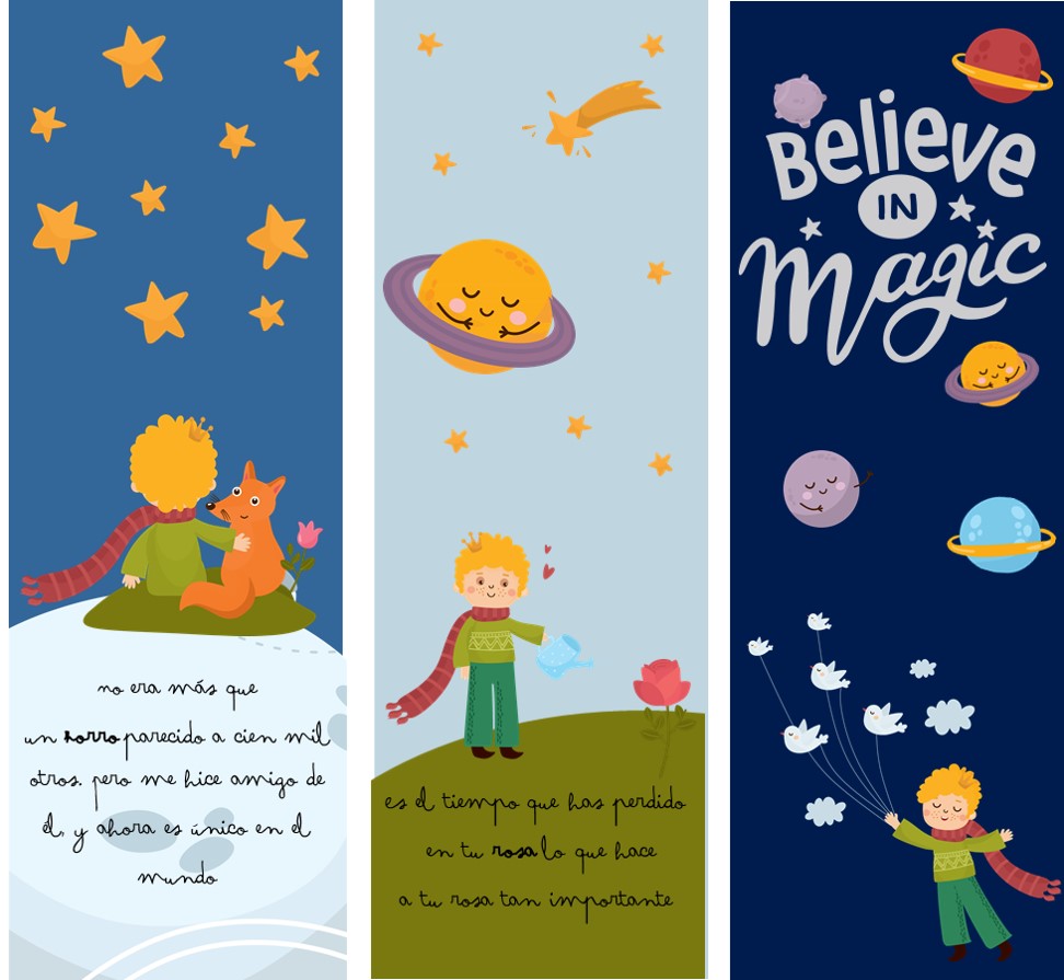marcapaginas, punto de libro, principito, descargar, gratis, dia del libro, imprimir