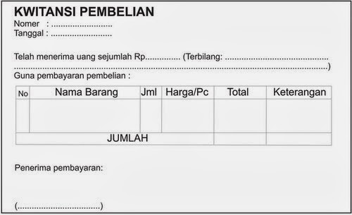 Contoh Kwitansi Pembelian  Cara