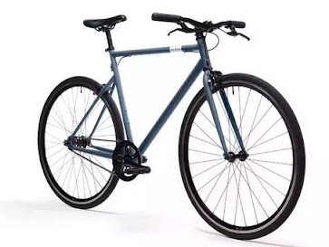 Decathlon Elops 500: bici da città single speed azzurra