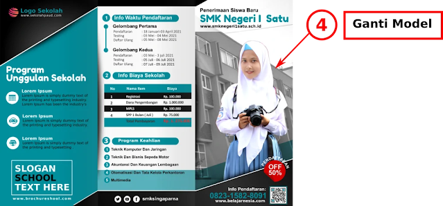 File File : Contoh Desain Brosur Penerimaan Siswa baru SMK Gratis