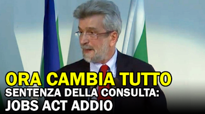 La Consulta ha depositato oggi la sentenza con la quale ha dichiarato illegittima la norma relativa   all'indennità per i licenziamenti ingiustificati contenuta nel Jobs Act.