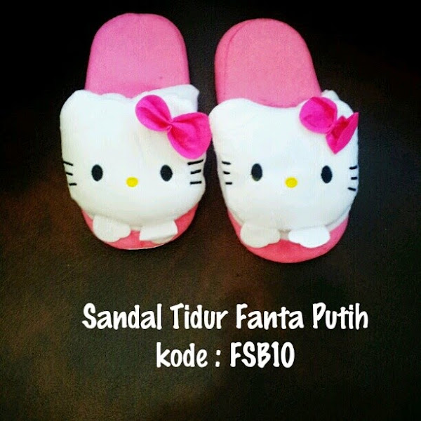 Suplier Sandal Kamar Hello Kitty Murah Grosir Ecer Fanta Putih