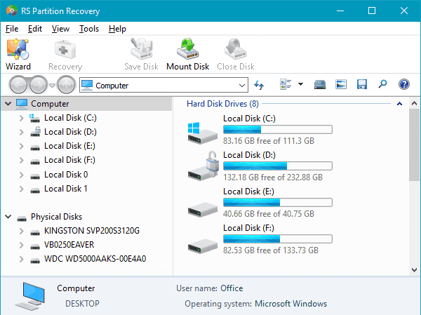 RS Partition Recovery Registration Key