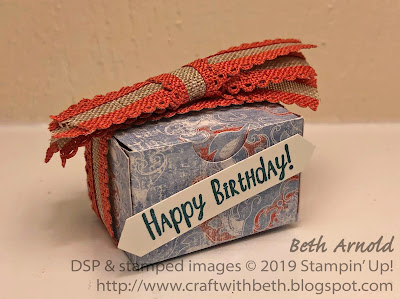Craft with Beth: Stampin' Up! Ride with Me stamp set dies Truck Ride Dies 3D Box treat holder party favor place setting decor decoration decorating birthday