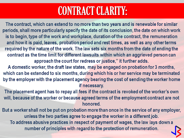  In the United Arab Emirates, There are over 750,000 household workers mostly from the Philippines. Among 65%  lives in Abu Dhabi, Dubai and, Sharjah. UAE Law is going to provide special rights for the workers that have been already approved by the UAE Cabinet and signed to be a full pledged law by His Highness Shaikh Khalifa Bin Zayed Al Nahyan which includes 30 days annual leave with full pay, a weekly day off, daily rest at least 12 Hours, 8 hours of work and most important the right to keep original passport, Emirates ID or work permit. {EMBED VIDEO 1 HERE NOW!} The new Law also states that recruitment agencies have to ensure that domestic workers are made aware of the terms and conditions of their employment and their every right even before their deployment. This should include the nature of work, the workplace, the remuneration and the duration of daily and weekly off. The previous categories of the domestic workers are Maid, Household farmer, and Family Chauffeur.  The new law has defined domestic workers into the following categories: Housemaids  Private Sailor  Watchman Security Guards Household Shepherd Family Chauffeur  Household Horse Groomer Household Falcon Trainer  Domestic Labours  Housekeepers Private Coach Private Teacher Babysitter Household Farmer Private Nurse Private PRO  Private Agriculture engineer   Here are the new law crafted by UAE lawmakers  and to  be implemented by the UAE government this year:                            The new labor law, if fully implemented, will improve the condition of thousands of domestic workers including the OFWs. it will be even better if it will be adopted by the neighboring GCC countries like Saudi Arabia and Kuwait where numerous cases of abuse and maltreatment happen every day. Recommended:  Starting this August, the Land Transportation Office (LTO) will possibly release the driver's license with validity of 5 years as President Duterte earlier promised.  LTO Chief Ed Galvante said, LTO started the renewal of driver's license with a validity of 5 years since last year but due to the delay of the supply of the plastic cards, they are only able to issue receipts. The LTO is optimistic that the plastic cards will be available on the said month.  Meanwhile, the LTO Chief has uttered support to the program of the Land Transportation Franchising and Regulatory Board (LTFRB) which is the establishment of the Driver's Academy which will begin this month  Public Utility Drivers will be required to attend the one to two days classes. At the academy, they will learn the traffic rules and regulations, LTFRB policies, and they will also be taught on how to avoid road rage. Grab and Uber drivers will also be required to undergo the same training.  LTFRB board member Aileen Lizada said that they will conduct an exam after the training and if the drivers passed, they will be given an ID Card.  The list of the passers will be then listed to their database. The operators will be able to check the status of the drivers they are hiring. Recommended:    Transfer to other employer   An employer can grant a written permission to his employees to work with another employer for a period of six months, renewable for a similar period.  Part time jobs are now allowed   Employees can take up part time job with another employer, with a written approval from his original employer, the Ministry of Interior said yesterday.   Staying out of Country, still can come back?  Expatriates staying out of the country for more than six months can re-enter the country with a “return visa”, within a year, if they hold a Qatari residency permit (RP) and after paying the fine.    Newborn RP possible A newborn baby can get residency permit within 90 days from the date of birth or the date of entering the country, if the parents hold a valid Qatari RP.  No medical check up Anyone who enters the country on a visit visa or for other purposes are not required to undergo the mandatory medical check-up if they stay for a period not more than 30 days. Foreigners are not allowed to stay in the country after expiry of their visa if not renewed.   E gates for all  Expatriates living in Qatar can leave and enter the country using their Qatari IDs through the e-gates.  Exit Permit Grievances Committee According to Law No 21 of 2015 regulating entry, exit and residency of expatriates, which was enforced on December 13, last year, expatriate worker can leave the country immediately after his employer inform the competent authorities about his consent for exit. In case the employer objected, the employee can lodge a complaint with the Exit Permit Grievances Committee which will take a decision within three working days.  Change job before or after contract , complete freedom  Expatriate worker can change his job before the end of his work contract with or without the consent of his employer, if the contract period ended or after five years if the contract is open ended. With approval from the competent authority, the worker also can change his job if the employer died or the company vanished for any reason.   Three months for RP process  The employer must process the RP of his employees within 90 days from the date of his entry to the country.  Expat must leave within 90 days of visa expiry The employer must return the travel document (passport) to the employee after finishing the RP formalities unless the employee makes a written request to keep it with the employer. The employer must report to the authorities concerned within 24 hours if the worker left his job, refused to leave the country after cancellation of his RP, passed three months since its expiry or his visit visa ended.  If the visa or residency permit becomes invalid the expat needs to leave the country within 90 days from the date of its expiry. The expat must not violate terms and the purpose for which he/she has been granted the residency permit and should not work with another employer without permission of his original employer. In case of a dispute the Interior Minister or his representative has the right to allow an expatriate worker to work with another employer temporarily with approval from the Ministry of Administrative Development,Labour and Social Affairs. Source:qatarday.com Recommended:      The Barangay Micro Business Enterprise Program (BMBE) or Republic Act No. 9178 of the Department of Trade and Industry (DTI) started way back 2002 which aims to help people to start their small business by providing them incentives and other benefits.  If you have a small business that belongs to manufacturing, production, processing, trading and services with assets not exceeding P3 million you can benefit from BMBE Program of the government.  Benefits include:  Income tax exemption from income arising from the operations of the enterprise;   Exemption from the coverage of the Minimum Wage Law (BMBE 1) 2) 3) 2 employees will still receive the same social security and health care benefits as other employees);   Priority to a special credit window set up specifically for the financing requirements of BMBEs; and  Technology transfer, production and management training, and marketing assistance programs for BMBE beneficiaries.  Gina Lopez Confirmation as DENR Secretary Rejected; Who Voted For Her and Who Voted Against?   ©2017 THOUGHTSKOTO www.jbsolis.com SEARCH JBSOLIS   The Barangay Micro Business Enterprise Program (BMBE) or Republic Act No. 9178 of the Department of Trade and Industry (DTI) started way back 2002 which aims to help people to start their small business by providing them incentives and other benefits.  If you have a small business that belongs to manufacturing, production, processing, trading and services with assets not exceeding P3 million you can benefit from BMBE Program of the government.   Benefits include: Income tax exemption from income arising from the operations of the enterprise;   Exemption from the coverage of the Minimum Wage Law (BMBE 1) 2) 3) 2 employees will still receive the same social security and health care benefits as other employees);   Priority to a special credit window set up specifically for the financing requirements of BMBEs; and  Technology transfer, production and management training, and marketing assistance programs for BMBE beneficiaries.  Gina Lopez Confirmation as DENR Secretary Rejected; Who Voted For Her and Who Voted Against? Transfer to other employer   An employer can grant a written permission to his employees to work with another employer for a period of six months, renewable for a similar period.  Part time jobs are now allowed   Employees can take up part time job with another employer, with a written approval from his original employer, the Ministry of Interior said yesterday.   Staying out of Country, still can come back?  Expatriates staying out of the country for more than six months can re-enter the country with a “return visa”, within a year, if they hold a Qatari residency permit (RP) and after paying the fine.    Newborn RP possible A newborn baby can get residency permit within 90 days from the date of birth or the date of entering the country, if the parents hold a valid Qatari RP.  No medical check up Anyone who enters the country on a visit visa or for other purposes are not required to undergo the mandatory medical check-up if they stay for a period not more than 30 days. Foreigners are not allowed to stay in the country after expiry of their visa if not renewed.   E gates for all  Expatriates living in Qatar can leave and enter the country using their Qatari IDs through the e-gates.  Exit Permit Grievances Committee According to Law No 21 of 2015 regulating entry, exit and residency of expatriates, which was enforced on December 13, last year, expatriate worker can leave the country immediately after his employer inform the competent authorities about his consent for exit. In case the employer objected, the employee can lodge a complaint with the Exit Permit Grievances Committee which will take a decision within three working days.  Change job before or after contract , complete freedom  Expatriate worker can change his job before the end of his work contract with or without the consent of his employer, if the contract period ended or after five years if the contract is open ended. With approval from the competent authority, the worker also can change his job if the employer died or the company vanished for any reason.   Three months for RP process  The employer must process the RP of his employees within 90 days from the date of his entry to the country.  Expat must leave within 90 days of visa expiry The employer must return the travel document (passport) to the employee after finishing the RP formalities unless the employee makes a written request to keep it with the employer. The employer must report to the authorities concerned within 24 hours if the worker left his job, refused to leave the country after cancellation of his RP, passed three months since its expiry or his visit visa ended.  If the visa or residency permit becomes invalid the expat needs to leave the country within 90 days from the date of its expiry. The expat must not violate terms and the purpose for which he/she has been granted the residency permit and should not work with another employer without permission of his original employer. In case of a dispute the Interior Minister or his representative has the right to allow an expatriate worker to work with another employer temporarily with approval from the Ministry of Administrative Development,Labour and Social Affairs. Source:qatarday.com Recommended:      The Barangay Micro Business Enterprise Program (BMBE) or Republic Act No. 9178 of the Department of Trade and Industry (DTI) started way back 2002 which aims to help people to start their small business by providing them incentives and other benefits.  If you have a small business that belongs to manufacturing, production, processing, trading and services with assets not exceeding P3 million you can benefit from BMBE Program of the government.  Benefits include:  Income tax exemption from income arising from the operations of the enterprise;   Exemption from the coverage of the Minimum Wage Law (BMBE 1) 2) 3) 2 employees will still receive the same social security and health care benefits as other employees);   Priority to a special credit window set up specifically for the financing requirements of BMBEs; and  Technology transfer, production and management training, and marketing assistance programs for BMBE beneficiaries.  Gina Lopez Confirmation as DENR Secretary Rejected; Who Voted For Her and Who Voted Against?   ©2017 THOUGHTSKOTO www.jbsolis.com SEARCH JBSOLIS  ©2017 THOUGHTSKOTO www.jbsolis.com SEARCH JBSOLIS Starting this August, the Land Transportation Office (LTO) will possibly release the driver's license with validity of 5 years as President Duterte earlier promised.  LTO Chief Ed Galvante said, LTO started the renewal of driver's license with a validity of 5 years since last year but due to the delay of the supply of the plastic cards, they are only able to issue receipts. The LTO is optimistic that the plastic cards will be available on the said month.       Transfer to other employer   An employer can grant a written permission to his employees to work with another employer for a period of six months, renewable for a similar period.  Part time jobs are now allowed   Employees can take up part time job with another employer, with a written approval from his original employer, the Ministry of Interior said yesterday.   Staying out of Country, still can come back?  Expatriates staying out of the country for more than six months can re-enter the country with a “return visa”, within a year, if they hold a Qatari residency permit (RP) and after paying the fine.    Newborn RP possible A newborn baby can get residency permit within 90 days from the date of birth or the date of entering the country, if the parents hold a valid Qatari RP.  No medical check up Anyone who enters the country on a visit visa or for other purposes are not required to undergo the mandatory medical check-up if they stay for a period not more than 30 days. Foreigners are not allowed to stay in the country after expiry of their visa if not renewed.   E gates for all  Expatriates living in Qatar can leave and enter the country using their Qatari IDs through the e-gates.  Exit Permit Grievances Committee According to Law No 21 of 2015 regulating entry, exit and residency of expatriates, which was enforced on December 13, last year, expatriate worker can leave the country immediately after his employer inform the competent authorities about his consent for exit. In case the employer objected, the employee can lodge a complaint with the Exit Permit Grievances Committee which will take a decision within three working days.  Change job before or after contract , complete freedom  Expatriate worker can change his job before the end of his work contract with or without the consent of his employer, if the contract period ended or after five years if the contract is open ended. With approval from the competent authority, the worker also can change his job if the employer died or the company vanished for any reason.   Three months for RP process  The employer must process the RP of his employees within 90 days from the date of his entry to the country.  Expat must leave within 90 days of visa expiry The employer must return the travel document (passport) to the employee after finishing the RP formalities unless the employee makes a written request to keep it with the employer. The employer must report to the authorities concerned within 24 hours if the worker left his job, refused to leave the country after cancellation of his RP, passed three months since its expiry or his visit visa ended.  If the visa or residency permit becomes invalid the expat needs to leave the country within 90 days from the date of its expiry. The expat must not violate terms and the purpose for which he/she has been granted the residency permit and should not work with another employer without permission of his original employer. In case of a dispute the Interior Minister or his representative has the right to allow an expatriate worker to work with another employer temporarily with approval from the Ministry of Administrative Development,Labour and Social Affairs. Source:qatarday.com Recommended:      The Barangay Micro Business Enterprise Program (BMBE) or Republic Act No. 9178 of the Department of Trade and Industry (DTI) started way back 2002 which aims to help people to start their small business by providing them incentives and other benefits.  If you have a small business that belongs to manufacturing, production, processing, trading and services with assets not exceeding P3 million you can benefit from BMBE Program of the government.  Benefits include:  Income tax exemption from income arising from the operations of the enterprise;   Exemption from the coverage of the Minimum Wage Law (BMBE 1) 2) 3) 2 employees will still receive the same social security and health care benefits as other employees);   Priority to a special credit window set up specifically for the financing requirements of BMBEs; and  Technology transfer, production and management training, and marketing assistance programs for BMBE beneficiaries.  Gina Lopez Confirmation as DENR Secretary Rejected; Who Voted For Her and Who Voted Against?   ©2017 THOUGHTSKOTO www.jbsolis.com SEARCH JBSOLIS  The Barangay Micro Business Enterprise Program (BMBE) or Republic Act No. 9178 of the Department of Trade and Industry (DTI) started way back 2002 which aims to help people to start their small business by providing them incentives and other benefits.  If you have a small business that belongs to manufacturing, production, processing, trading and services with assets not exceeding P3 million you can benefit from BMBE Program of the government.  Benefits include: Income tax exemption from income arising from the operations of the enterprise;   Exemption from the coverage of the Minimum Wage Law (BMBE 1) 2) 3) 2 employees will still receive the same social security and health care benefits as other employees);   Priority to a special credit window set up specifically for the financing requirements of BMBEs; and  Technology transfer, production and management training, and marketing assistance programs for BMBE beneficiaries.  Gina Lopez Confirmation as DENR Secretary Rejected; Who Voted For Her and Who Voted Against? Transfer to other employer   An employer can grant a written permission to his employees to work with another employer for a period of six months, renewable for a similar period.  Part time jobs are now allowed   Employees can take up part time job with another employer, with a written approval from his original employer, the Ministry of Interior said yesterday.   Staying out of Country, still can come back?  Expatriates staying out of the country for more than six months can re-enter the country with a “return visa”, within a year, if they hold a Qatari residency permit (RP) and after paying the fine.    Newborn RP possible A newborn baby can get residency permit within 90 days from the date of birth or the date of entering the country, if the parents hold a valid Qatari RP.  No medical check up Anyone who enters the country on a visit visa or for other purposes are not required to undergo the mandatory medical check-up if they stay for a period not more than 30 days. Foreigners are not allowed to stay in the country after expiry of their visa if not renewed.   E gates for all  Expatriates living in Qatar can leave and enter the country using their Qatari IDs through the e-gates.  Exit Permit Grievances Committee According to Law No 21 of 2015 regulating entry, exit and residency of expatriates, which was enforced on December 13, last year, expatriate worker can leave the country immediately after his employer inform the competent authorities about his consent for exit. In case the employer objected, the employee can lodge a complaint with the Exit Permit Grievances Committee which will take a decision within three working days.  Change job before or after contract , complete freedom  Expatriate worker can change his job before the end of his work contract with or without the consent of his employer, if the contract period ended or after five years if the contract is open ended. With approval from the competent authority, the worker also can change his job if the employer died or the company vanished for any reason.   Three months for RP process  The employer must process the RP of his employees within 90 days from the date of his entry to the country.  Expat must leave within 90 days of visa expiry The employer must return the travel document (passport) to the employee after finishing the RP formalities unless the employee makes a written request to keep it with the employer. The employer must report to the authorities concerned within 24 hours if the worker left his job, refused to leave the country after cancellation of his RP, passed three months since its expiry or his visit visa ended.  If the visa or residency permit becomes invalid the expat needs to leave the country within 90 days from the date of its expiry. The expat must not violate terms and the purpose for which he/she has been granted the residency permit and should not work with another employer without permission of his original employer. In case of a dispute the Interior Minister or his representative has the right to allow an expatriate worker to work with another employer temporarily with approval from the Ministry of Administrative Development,Labour and Social Affairs. Source:qatarday.com Recommended:      The Barangay Micro Business Enterprise Program (BMBE) or Republic Act No. 9178 of the Department of Trade and Industry (DTI) started way back 2002 which aims to help people to start their small business by providing them incentives and other benefits.  If you have a small business that belongs to manufacturing, production, processing, trading and services with assets not exceeding P3 million you can benefit from BMBE Program of the government.  Benefits include:  Income tax exemption from income arising from the operations of the enterprise;   Exemption from the coverage of the Minimum Wage Law (BMBE 1) 2) 3) 2 employees will still receive the same social security and health care benefits as other employees);   Priority to a special credit window set up specifically for the financing requirements of BMBEs; and  Technology transfer, production and management training, and marketing assistance programs for BMBE beneficiaries.  Gina Lopez Confirmation as DENR Secretary Rejected; Who Voted For Her and Who Voted Against?   ©2017 THOUGHTSKOTO www.jbsolis.com SEARCH JBSOLIS  ©2017 THOUGHTSKOTO www.jbsolis.com SEARCH JBSOLIS