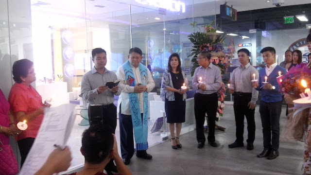 Blessing of SkinStation and Chemworld stores by Msgr. Claro Matt M. Garcia, who is the  Parish Priest of Saint Alphonsus Mary de Liguori Parish in Magallanes Village, Makati City, Spiritual Director, Association of Papal Awardees, and Vicar Forane, Vicariate of Holy Spirit (Espiritu Santo).