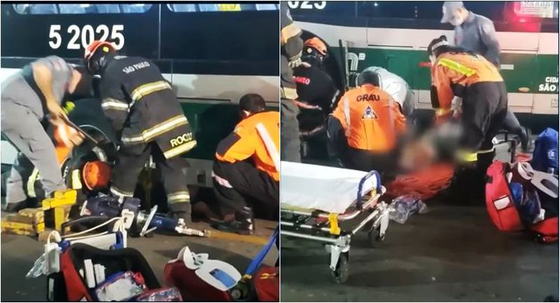 Homem morre atropelado por ônibus após cair de plataforma; Veja vídeo