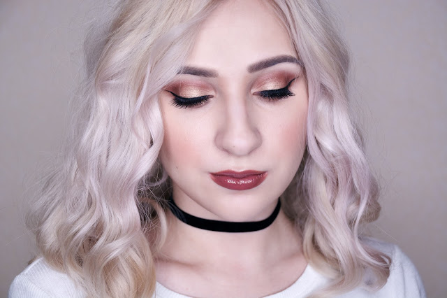 warm eyeshadows makeup look