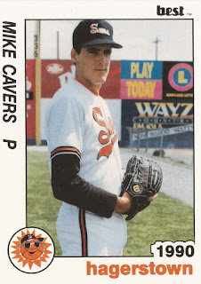 Mike Cavers 1990 Hagerstown Suns card