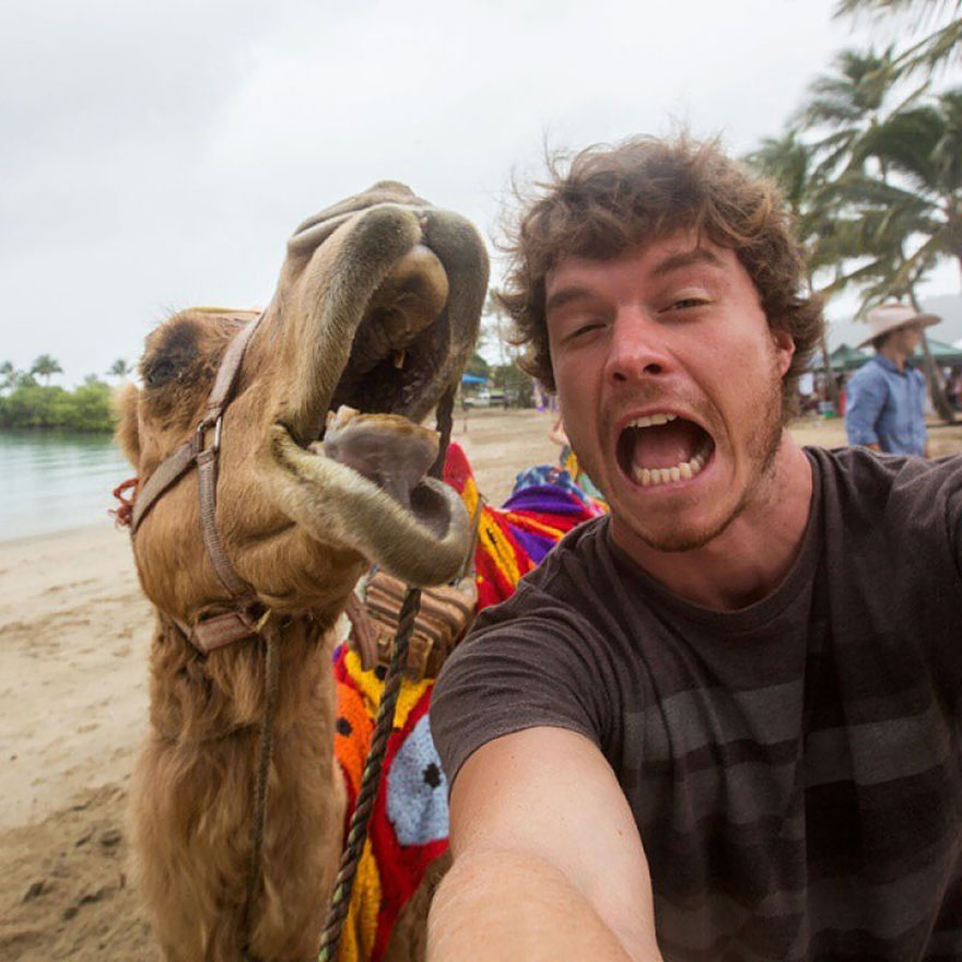 This Man Mastered The Art Of Animal Selfies! One With Parrot Is Priceless!