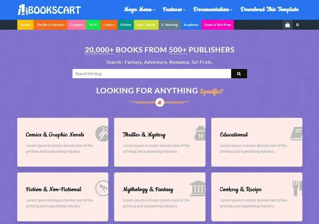 Books Cart Blogger Template