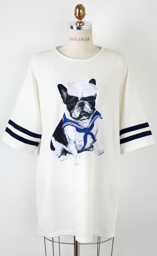 Oversized French Bulldog Tee