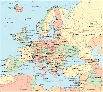 Maps of Europe Countries