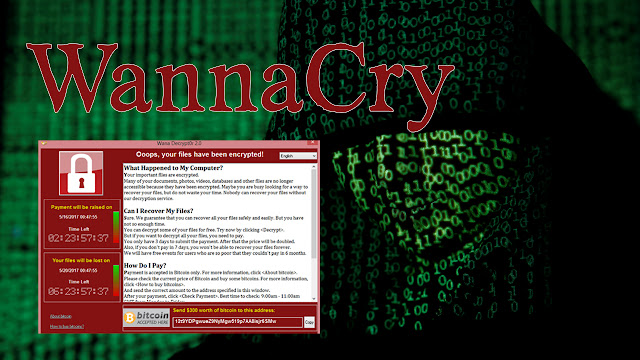 A sample message of WannaCry infection after a failure to prevent ransomware attack