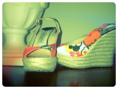 Jimmy Choo Polar Tropical Print Espadrille Wedges