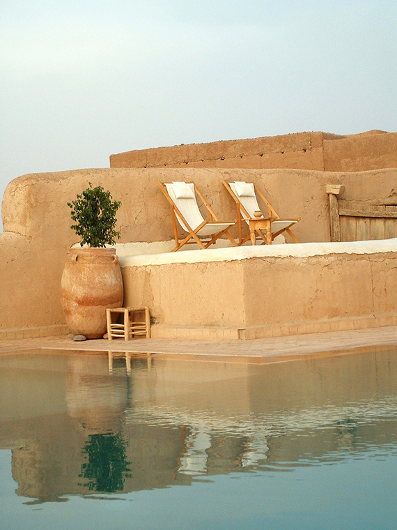 Pool at Tigmi hotel in Marrakech Morocco