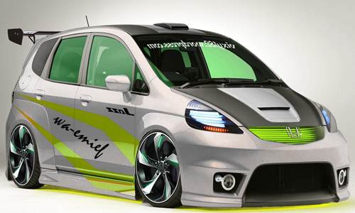 Gambar Modifikasi Mobil  Honda  Jazz  Velg Ceper  Elegan 