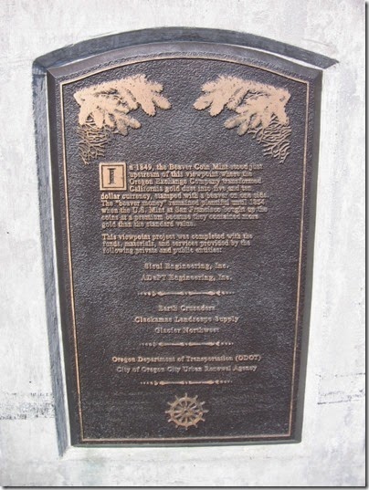 IMG_2754 Plaque at River View Plaza in Oregon City, Oregon on August 19, 2006
