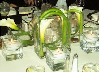 Weddings, Decoration, Flowers and Centerpieces with White Cala Lily