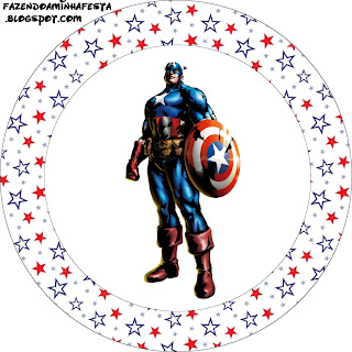 Captain America Free Printable Toppers.