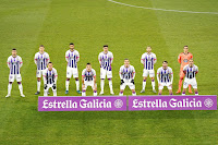 REAL VALLADOLID C. F. Temporada 2020-21. Óscar Plano, Rubén Alcaraz, Joaquín, Kike Pérez, Weissman, Jordi Masip. Fabián Orellan, Fede San Emeterio, Roque Mesa, Luis Pérez y Nacho. REAL VALLADOLID C. F. 2 ELCHE C. F. 2. 19/01/2021. Campeonato de Liga de 1ª División, jornada 19. Valladolid, estadio José Zorrilla.