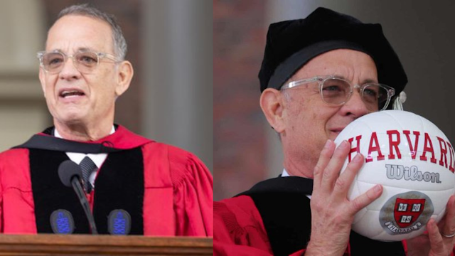 Tom Hanks receives honorary doctorate from Harvard University