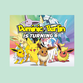 Desain Banner Ultah Anak Motif Pokemon