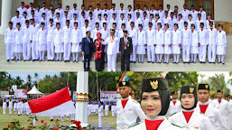 Dikukuhkan...! 75 Orang Paskibraka 2017 Polewali Mandar Sukses Kibarkan Bendera Merah Putih! 